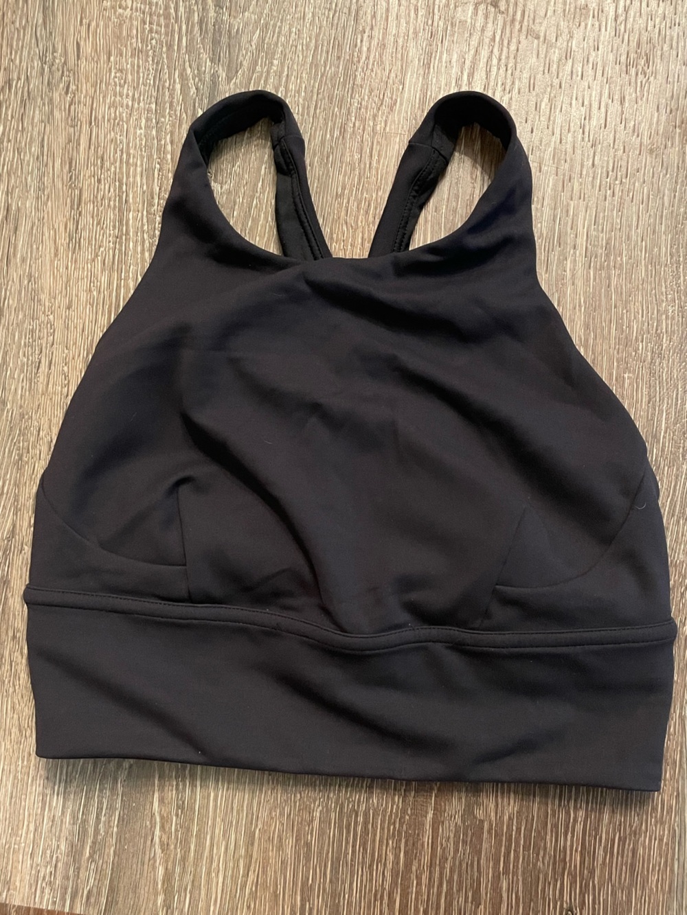 Lululemon Wunder Train Long Line Bra Black Size 4 Workout Bra